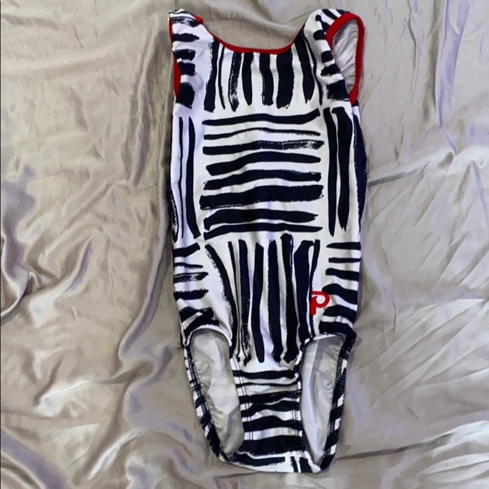 Zebra plum leotard
